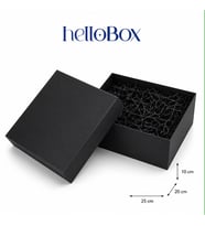 Premium Mat Siyah Hediye Kutusu - Ekstra Kalın Sert Mukavva, İçi Kırpık Kağıt Dolgulu Lüks Kutu (25x20x10 cm)