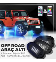 Araç Altı Rgb Led Aydınlatma Led 4'lü Set App Telefon ve Kumanda Kontrollü