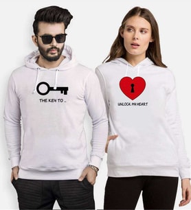 Tshirthane Key Unlock Sevgili Kombinleri Kapüşonlu Kombini (Tek Ürün Fiyatıdır.)