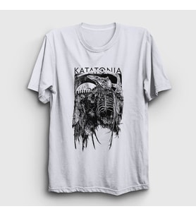 Presmono Unisex Beyaz Death Katatonia T-Shirt 89638tt