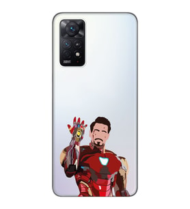 Redmi Note 12 Pro 4G Uyumlu Iron Man Desenli Şeffaf Telefon Kılıfı