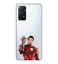 Redmi Note 12 Pro 4G Uyumlu Iron Man Desenli Şeffaf Telefon Kılıfı