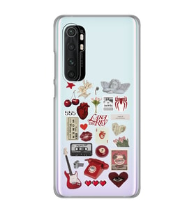 Xiaomi Mi Note 10 LITE Uyumlu Lana Del Rey Sticker Tasarımlı Şeffaf Telefon Kılıfı