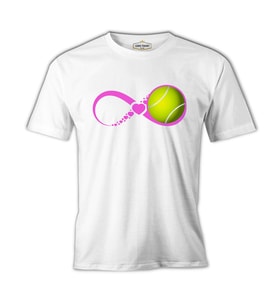 Tenis - Love Beyaz Erkek Tshirt