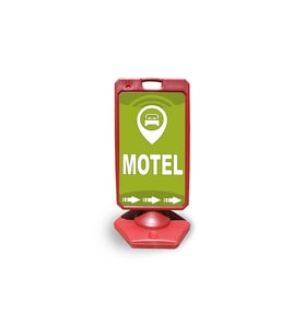 Motel    Reklam ve Yönlendirme Uyari Dubasi A Tabela Kırmızı