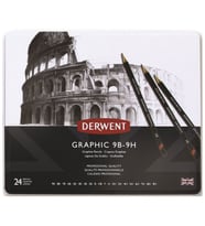 Derwent Graphic Dereceli Kalem Seti 24'lü Teneke Kutu 