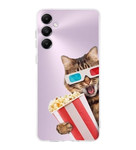 PrintiFy Samsung Galaxy A05S ile Uyumlu Kedi 1 Kamera Korumalı Şeffaf Kılıf