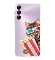 PrintiFy Samsung Galaxy A05S ile Uyumlu Kedi 1 Kamera Korumalı Şeffaf Kılıf