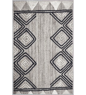 Eliana Home Baskılı, Yıkanabilir Kaymaz Taban Salon Halısı LNA1660 100x150 cm (Gri)