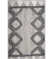 Eliana Home Baskılı, Yıkanabilir Kaymaz Taban Salon Halısı LNA1660 100x150 cm (Gri)