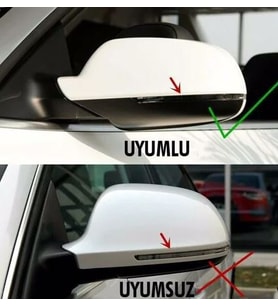 Audi A5 B8 2007-2016 Batman Yarasa Ayna Kapağı Piano Black ABS Plastik