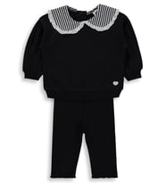 Civil Baby Garnili Çift Yakalı 6-18 Ay Takım - Siyah