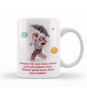 Babalar Günü Babaya Hediye 0011 Kupa Bardak Porselen