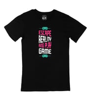 Pembe Escape Reality Siyah Tişört