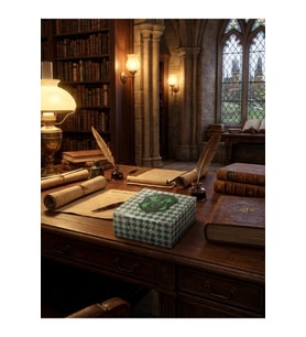 Küp Bloknot Harry Potter Hogwarts Tasarım Lisanslı Orijinal Yeşil