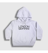Presmono Unisex Çocuk Beyaz Logo Müzik London Grammar Kapüşonlu Sweatshirt 510797tt (Beyaz)