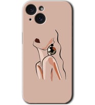 İphone 15 Kılıf HD Desen Baskılı Kılıf - Çizim Silüet