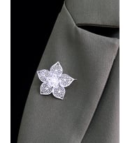 Çiçek Zambak Model Telkari Gümüş Kadın Broş 201025594
