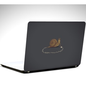 Salyangoz Minimal Laptop Sticker 13 İnch (34X24CM)