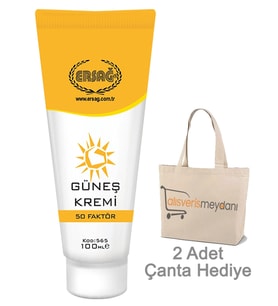Ersağ Güneş Kremi 50 Faktörlü - 100 ML