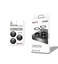 Apple iPhone 16 Pro Max Uyumlu Zore CL-12 Premium Safir Parmak İzi Bırakmayan Anti-Reflective Kamera Lens Koruyucu (Siyah)
