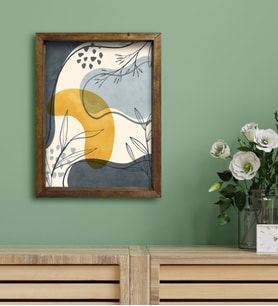BK Gift Otel Odası Konseptli Doğal Masif Ahşap Çerçeveli Tablo 30x40cm-86