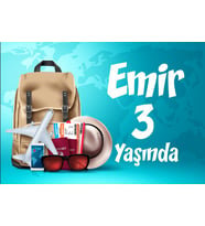 seyehat Temalı Doğum Günü Afişi 50x70 cm