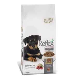 Reflex Puppy Lamb Kuzu Etli Pirinçli Yavru Köpek Maması 15Kg 