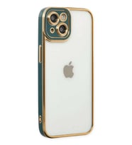 iPhone 14 Plus Kılıf Liva Lens Silikon - Yeşil