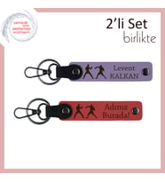 Disiplinle Dövüşenlere Özel, Combat Motifli, Kişisel Anahtarlık Takımı, Mor Menekşe-Nar Çiçeği