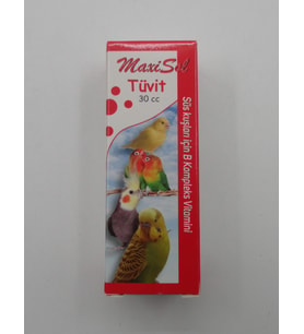MAXİSOL Tuvit Süs Kuşları İçin B Komplex Vitamini Tüy Bakım 