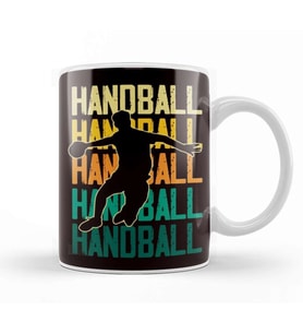 Retro Handball Player Handballer Ball Sports Team Coach Game Kupa Bardak Porselen