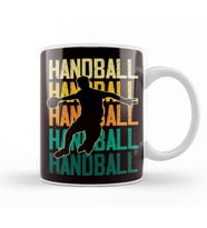Retro Handball Player Handballer Ball Sports Team Coach Game Kupa Bardak Porselen