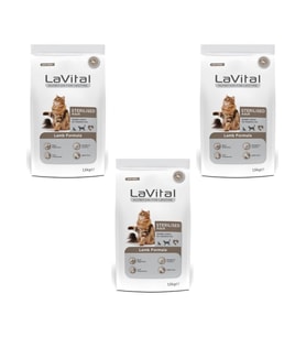 Lavital Sterilised Kuzulu Kısırlaştırılmış Kuru Kedi Mamasi 1.5 Kg*3 Adet (Kahverengi)