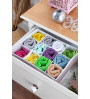 Home 12 Bölmeli Çekmece İçi Düzenleyici  Organizer Beyaz/Kahve