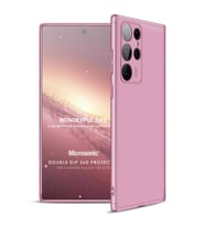 Microsonic Samsung Galaxy S22 Ultra Kılıf Double Dip 360 Protective Rose Gold