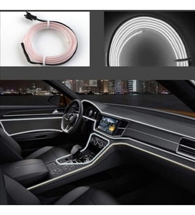 Araç Araba Içi Torpido Ledi Renkli Ip Neon Ip Led 2 Metre Beyaz NEON