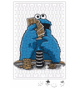 Susam Sokağı Kurabiye Canavarı Poker Puzzle 240 Parça Yapboz