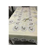 bursa çeyiz Gülizar 26 Parça Fransız Dantelli Linen Yemek Takımı