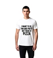 Pizza Aşkı Versus Diyet Düşleri Baskılı Erkek Tişört