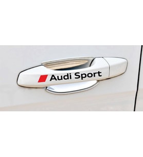A udi Sport Kapı Kolu ve Jant sticker seti 8 adet yazı 37