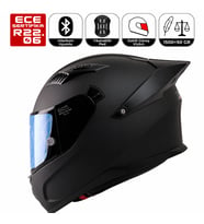 FX211X Mat Siyah Motosiklet Kaskı Spoiler Mod Güneş Vizörlü Full Face Kask