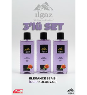 Ilgaz İncir Kolonyası 3'lü Set 80 Derece 400 ml Elegance Series
