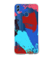 Huawei Honor 8x Uyumlu Kapak Brush Stroke Tasarımlı Şeffaf Silikon Kılıf