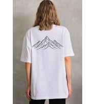 Kadın T-Shirt Nihilist Penguen Baskılı Bisiklet Yaka Kısa kol yazlık Tişört - Beyaz
