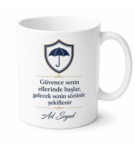 Hayat Sigortacısına Gelecek Güvencesi Emeklilik Planı Uzun Vade Kupa Hediye Bardak