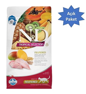 N&D Tropical Selection Tavuk Etli 1 kg Yetişkin Kedi Maması - Açık Paket