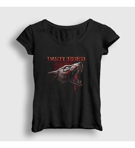 Presmono Kadın Siyah Wolf Disturbed T-Shirt 61297tt