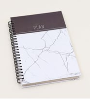 Beyaz Mermer Desenli Defter