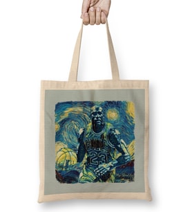 Michael Jordan Van Gogh Style Bez Çanta Uzun Saplı